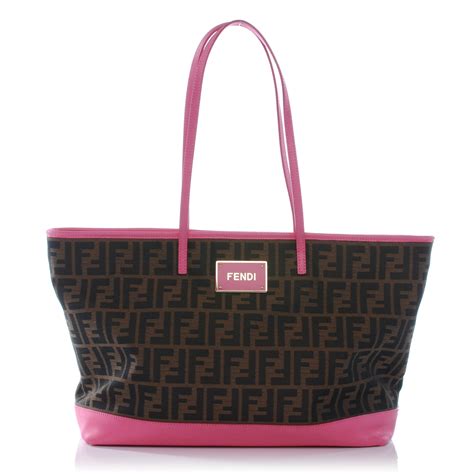 fendi pink roll tote|Fendi zucca tote.